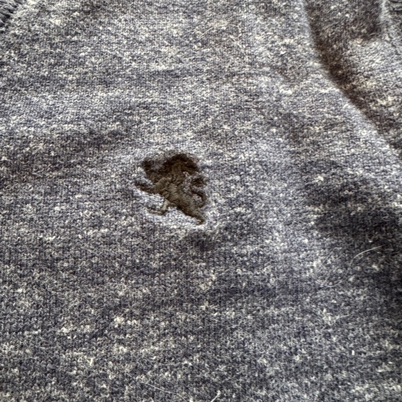 Men's Express Heathered Blue V-Neck Sweater- Size L - Picture 7 of 10